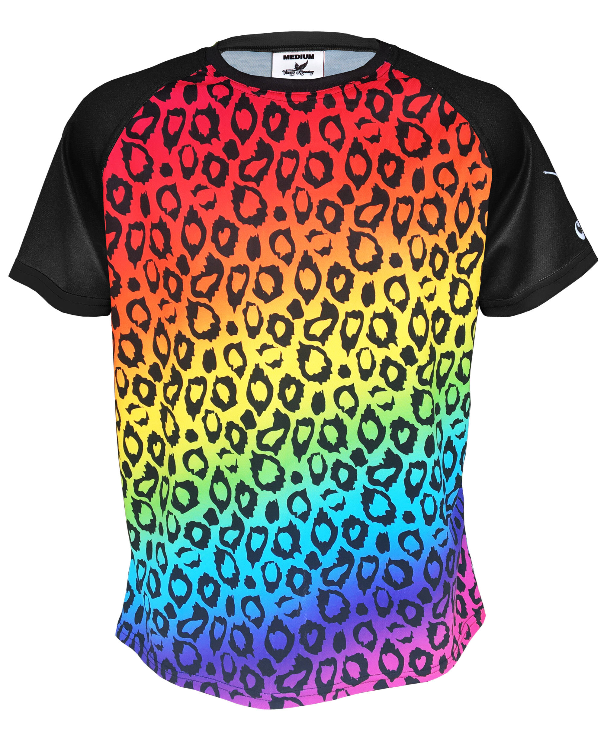 Rainbow Leopard Running Shirt | Fancy Running